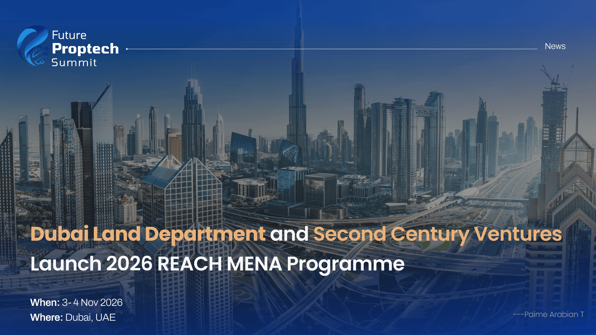 Dubai Land Department and Second Century Ventures Launch 2026 REACH MENA Programme